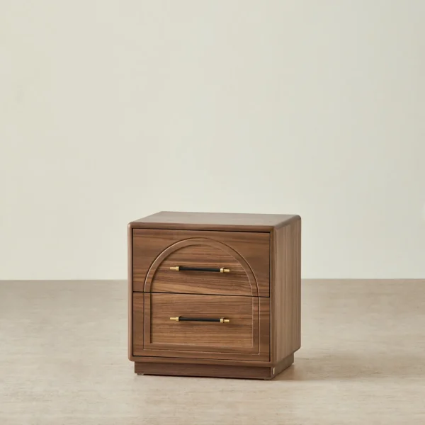 Costanza Mocha Walnut Brown Wooden Bedside Table
