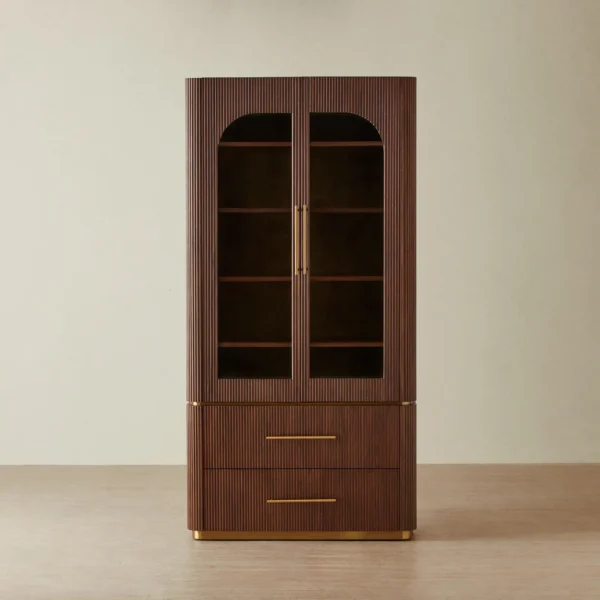 San Pierre II Walnut Veneer High Cabinet